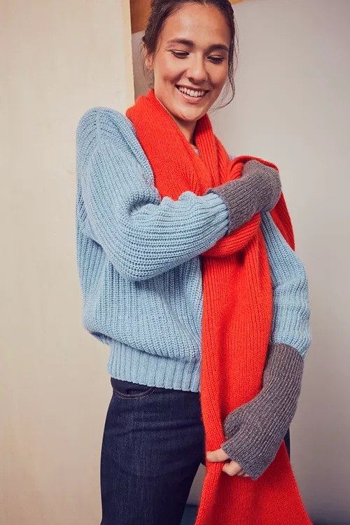 Mitaines laine recyclée Camille